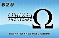 Omega Phone Card $20